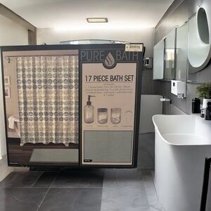 Stylish Blue and Gray Shower Curtain for Your Bath